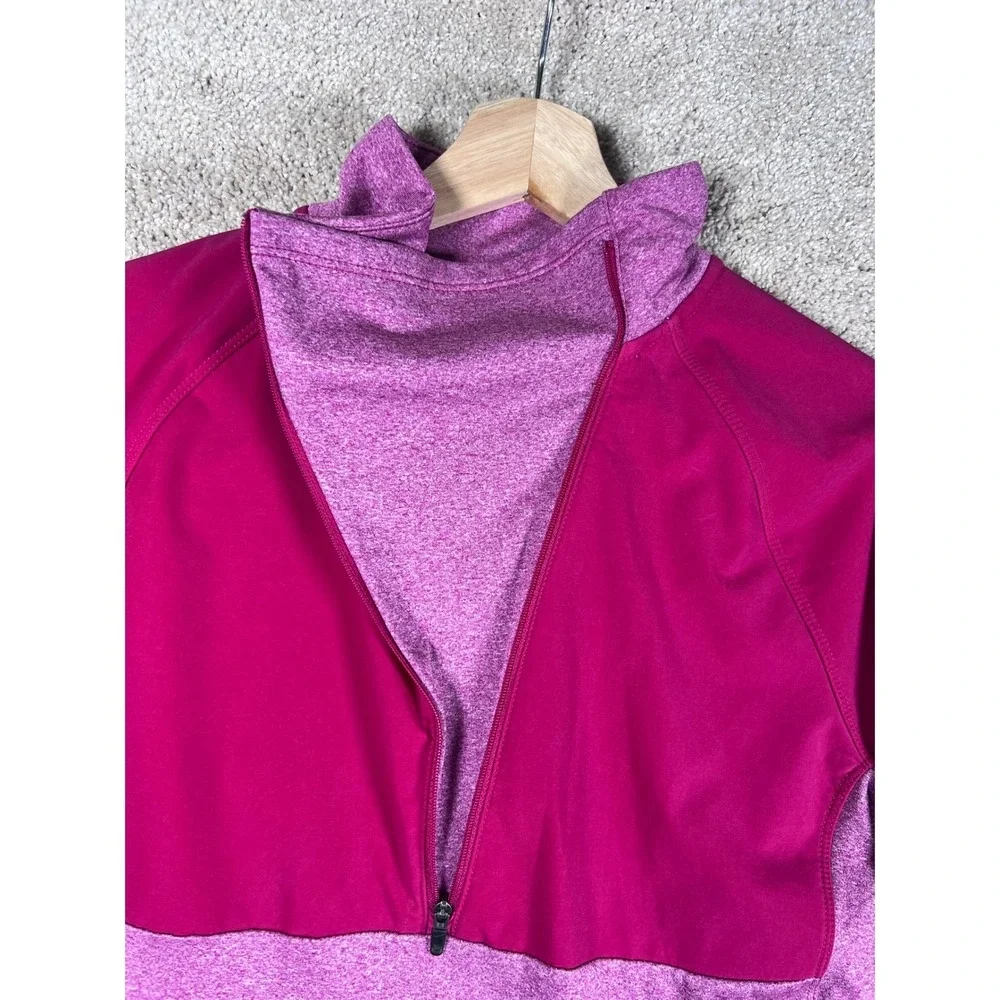 Nike Dri-FIT Running Half Zip‎ Pullover Top Pink Women's M Retro Neck Cold
